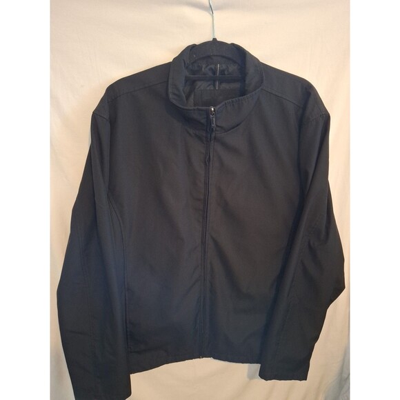 STRUCTURE Men's Black Zip-Up Windbreak Jacket Size XXL - Picture 9 of 10